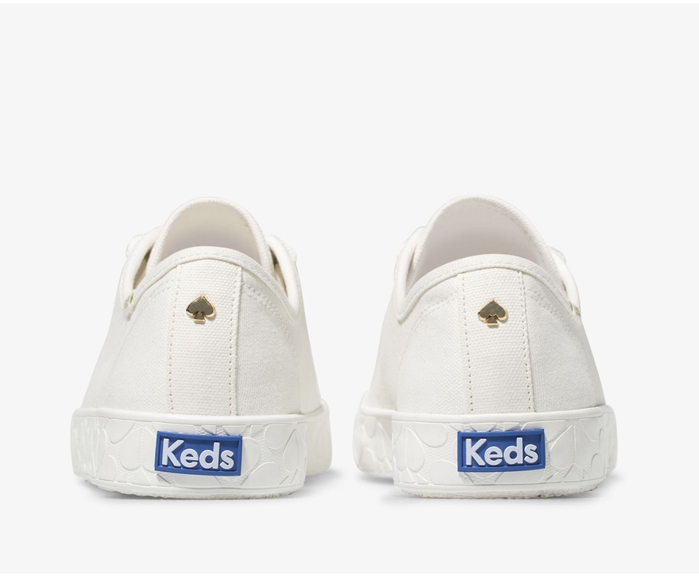 Keds Sneaker Damen Weiß - Kate Spade New York Kickstart Logo Foxing - NXP-409136